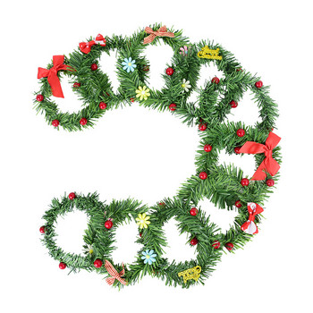 5τμχ 10cm Χριστουγεννιάτικα στεφάνια Διακοσμητικά Τεχνητό Χριστουγεννιάτικο Δέντρο Κρεμαστό Στολίδι για Διακοσμητικά Κάρτας Διακοσμητικά