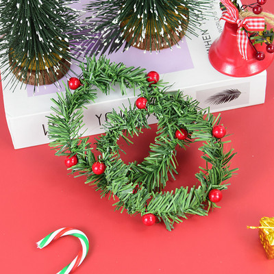 5τμχ 10cm Χριστουγεννιάτικα στεφάνια Διακοσμητικά Τεχνητό Χριστουγεννιάτικο Δέντρο Κρεμαστό Στολίδι για Διακοσμητικά Κάρτας Διακοσμητικά
