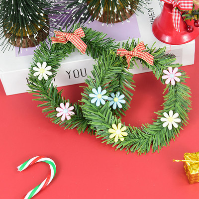 5τμχ 10cm Χριστουγεννιάτικα στεφάνια Διακοσμητικά Τεχνητό Χριστουγεννιάτικο Δέντρο Κρεμαστό Στολίδι για Διακοσμητικά Κάρτας Διακοσμητικά
