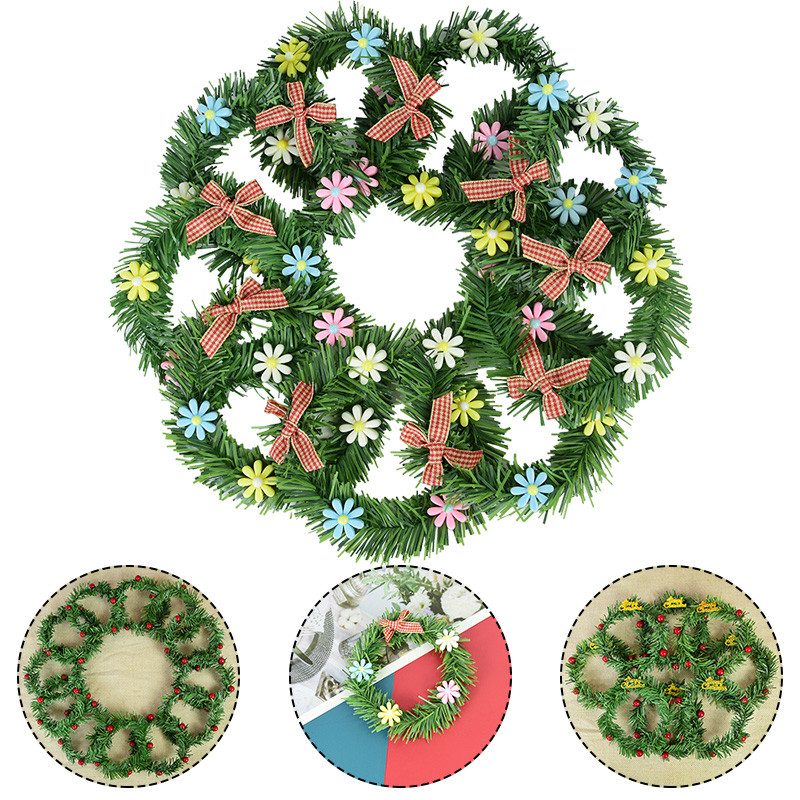 5τμχ 10cm Χριστουγεννιάτικα στεφάνια Διακοσμητικά Τεχνητό Χριστουγεννιάτικο Δέντρο Κρεμαστό Στολίδι για Διακοσμητικά Κάρτας Διακοσμητικά