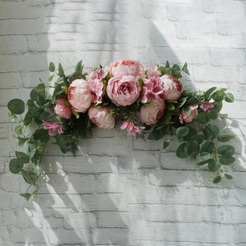 Τεχνητό λουλούδι στεφάνι πόρτας κατώφλι Γιρλάντα Σπίτι Γάμος Διακόσμηση τοίχου Στεφάνια & γιρλάντες Διακόσμηση με τεχνητά λουλούδια