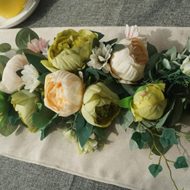 Τεχνητό λουλούδι στεφάνι πόρτας κατώφλι Γιρλάντα Σπίτι Γάμος Διακόσμηση τοίχου Στεφάνια & γιρλάντες Διακόσμηση με τεχνητά λουλούδια