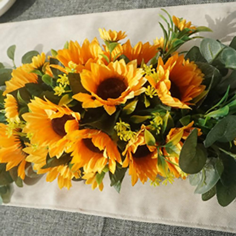 Τεχνητό λουλούδι στεφάνι πόρτας κατώφλι Γιρλάντα Σπίτι Γάμος Διακόσμηση τοίχου Στεφάνια & γιρλάντες Διακόσμηση με τεχνητά λουλούδια