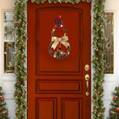 Ghirlandă drăguță de Crăciun Coroniță ușoară de Crăciun Decorare de perete pentru festival Coroniță de Crăciun Decorare uși
