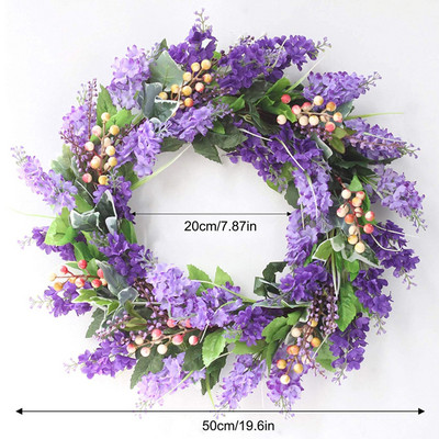 40 cm kunstlik pojengi pärg hooajaline värviline roosa oranž pojeng pärjad aknaseinale, pühade pulmadekoratsiooni riputamiseks