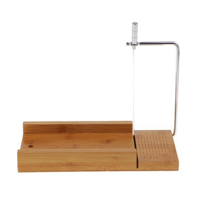 Daugiafunkcinė reguliuojama medinė muilo forma Rankų darbo kepalų pjaustyklės formų rinkinys vielos pjaustyklė, skirta kepalų pyrago muilo sūriui gaminti „pasidaryk pats“ 449E