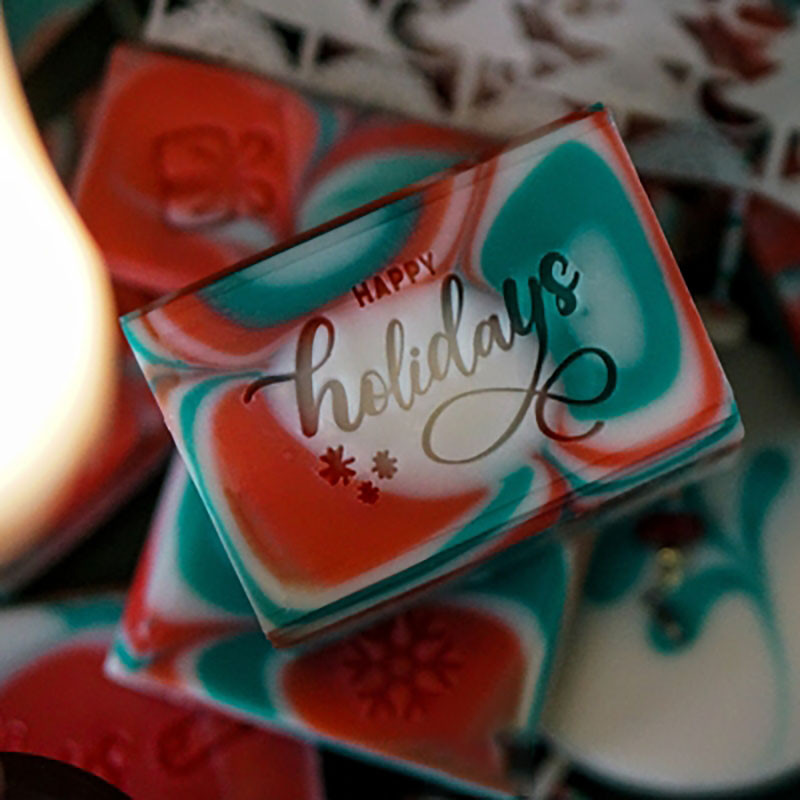 Linksmų Kalėdų ir linksmų švenčių Anglų raidžių akrilo muilo antspaudai Rankų darbo muilo gamybos reikmenų rinkiniai