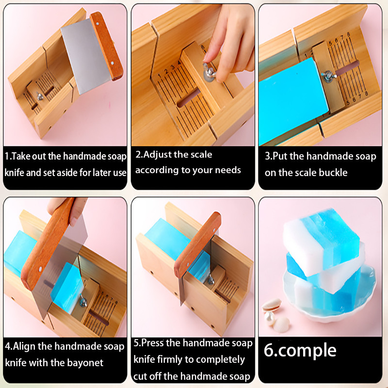 Rankų darbo „pasidaryk pats“ muilo pjovimo įrankis, guminis medis reguliuojamas muilo pjovimo įtaisas, paprastos muilo gamybos fiksuotos atramos