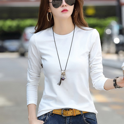 Ühevärviline naiste pluus ovaalse kaelusega - mitut värvi