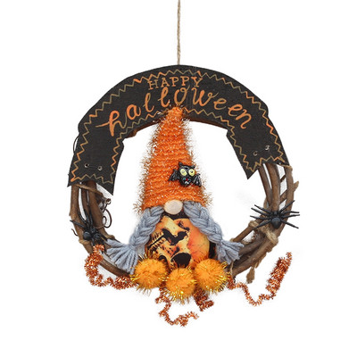 Coroană de Halloween agățată ușă înfricoșătoare ghirlandă înfricoșătoare design schelet pandantiv decorativ DIY decor de petrecere pentru casă ferestre în aer liber