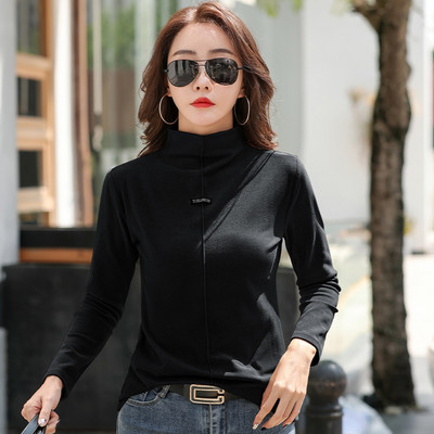 Bluză casual de damă, cu guler polo și logo