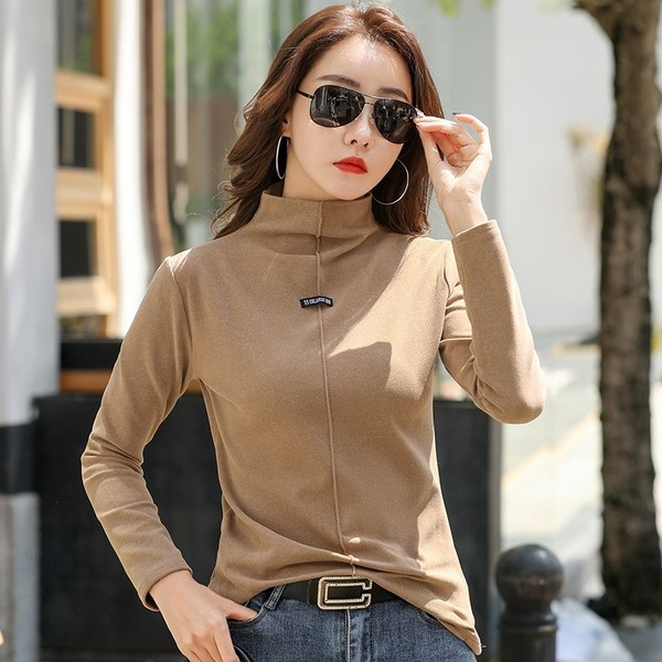 Bluză casual de damă, cu guler polo și logo