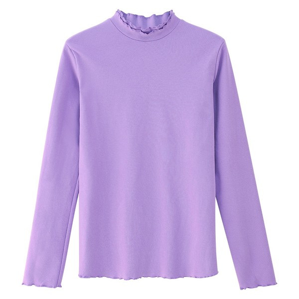 Modna jednobojna bluza dugih rukava za žene