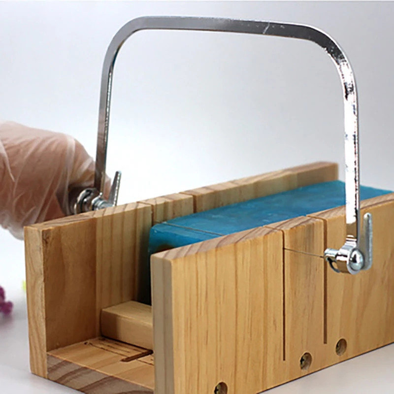 Muilo pjaustytuvo styginių pjūklo pjovimo peilis su medine rankena Muilo gaminimo reikmenys Pjovimo įrankiai, skirti „pasidaryk pats“ žvakėms kirpti