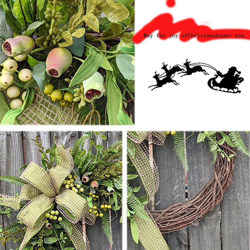 Coroană de toamnă de fasole mung coroană coroană de flori pentru ușă împodobire coroană de plante verde, coroane de toamnă, decorare pentru grădină în aer liber