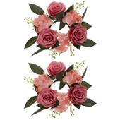 Küünlasõrmused Sõrmus pärg Lilleline advendirohelus Dekoratiivne minisambad Lehed Kunstlilled Sügis Eukalüpti Pukspuu