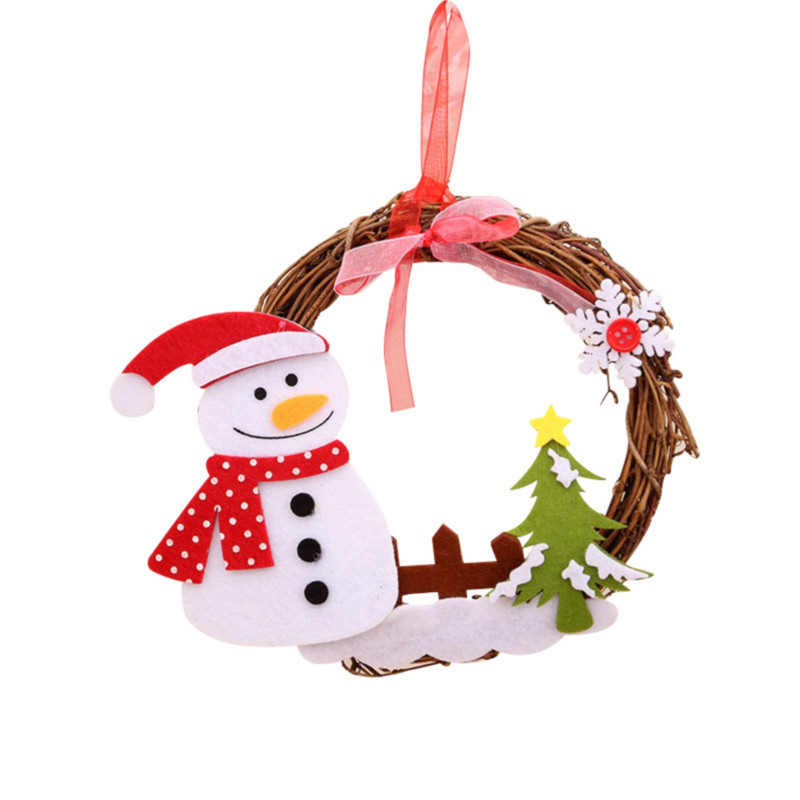 Ανοιξιάτικο στεφάνι μπροστινής πόρτας Merry Christmas Wreath Rattan Wreaths For Front Door Hanging στεφάνι Χριστουγεννιάτικη κρεμάστρα πόρτας για μπροστινή πόρτα