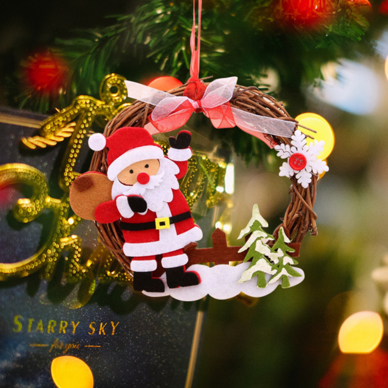 Ανοιξιάτικο στεφάνι μπροστινής πόρτας Merry Christmas Wreath Rattan Wreaths For Front Door Hanging στεφάνι Χριστουγεννιάτικη κρεμάστρα πόρτας για μπροστινή πόρτα