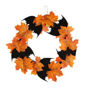 25cm Διακόσμηση πόρτας αποκριάτικο στεφάνι Τεχνητή νυχτερίδα σφενδάμου Γιρλάντα Κρεμαστό στολίδι πόρτας αποκριάτικου παραθύρου Διακόσμηση σπιτιού