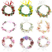 Vjenčanje Umjetno cvijeće Nakit za kosu Prekrasan vijenac Traka za glavu Pleteni vijenac Simulacija umjetne ruže Vjenčano pokrivalo