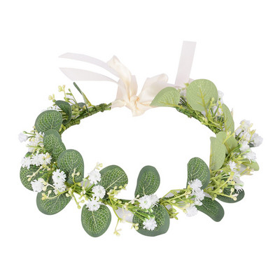 Vjenčanje Umjetno cvijeće Nakit za kosu Prekrasan vijenac Traka za glavu Pleteni vijenac Simulacija umjetne ruže Vjenčano pokrivalo