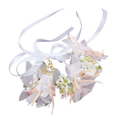 Vjenčanje Umjetno cvijeće Nakit za kosu Prekrasan vijenac Traka za glavu Pleteni vijenac Simulacija umjetne ruže Vjenčano pokrivalo