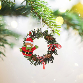 Χριστουγεννιάτικο στεφάνι Rattan στεφάνι Χριστουγεννιάτικη διακόσμηση πόρτας Κρεμαστό χριστουγεννιάτικο δέντρο Παράθυρο Διακόσμηση τοίχου διακοπών