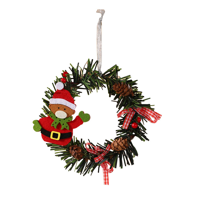Coroană de Crăciun Coroană din ratan Decorare uși de Crăciun Decorare Pandantiv Pom de Crăciun Perete fereastră Decorare sărbători