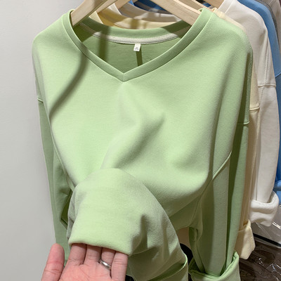 Bluză de damă elegantă, cu mâneci lungi și decolteu în V