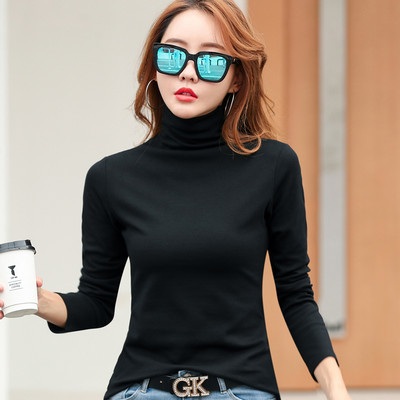 Κλασικό μοντέλο γυναικεία μπλούζα - με ψηλό γιακά