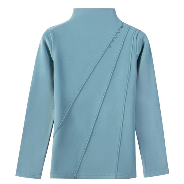 Uut mudelit naiste pikkade varrukate ja polo kraega pluus