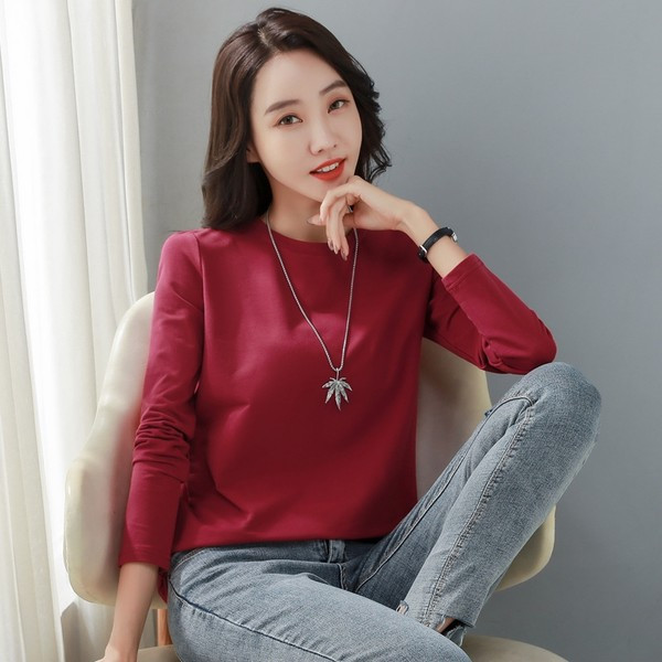 Puhas ovaalse kaelusega naistepluus