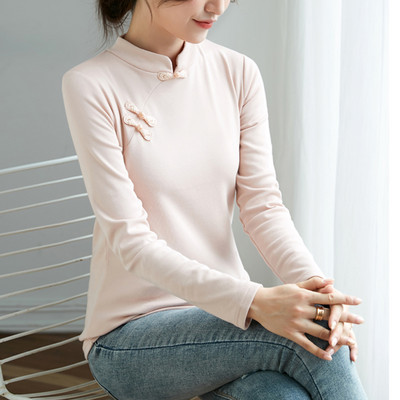 Naiste vabaaja pluus pikkade varrukatega mitmes värvitoonis