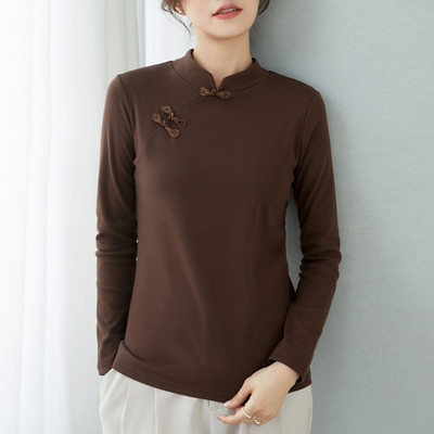 Naiste vabaaja pluus pikkade varrukatega mitmes värvitoonis