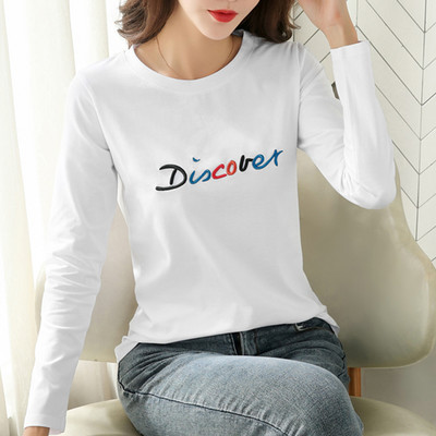 Bluză casual cu decolteu O cu imprimeu pentru femei