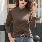 Jauna modeļa sieviešu blūze ar ovālu kakla izgriezumu un garām piedurknēm