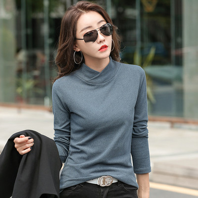 Jauna modeļa sieviešu blūze ar ovālu kakla izgriezumu un garām piedurknēm