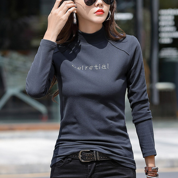 Bluza de dama model nou cu guler inalt - mai multe culori