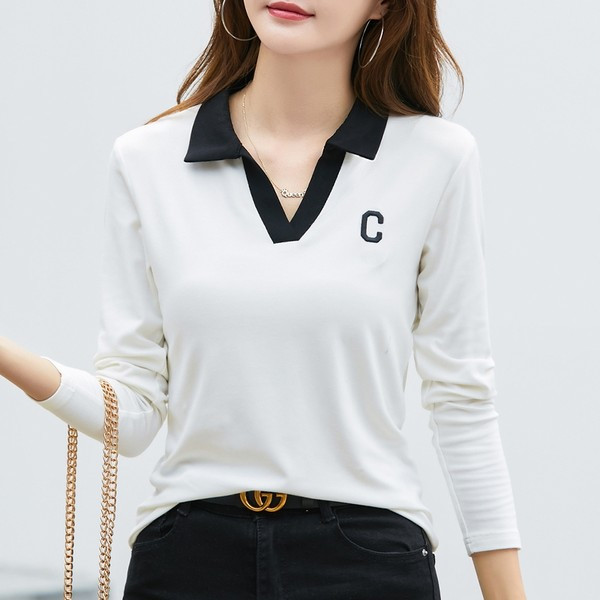 Igapäevane terava kaelusega naiste pluus - mitut värvi