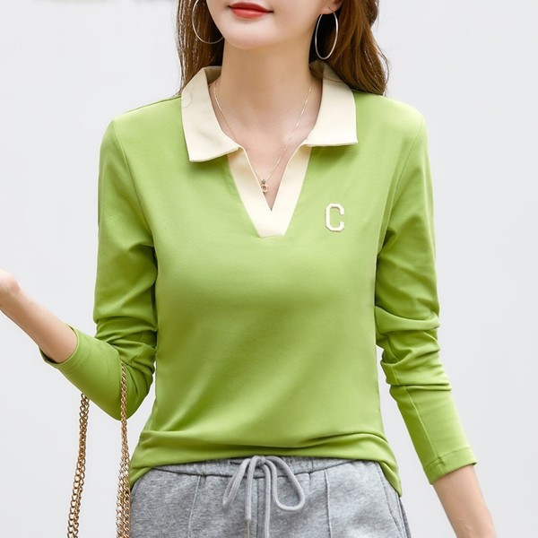 Igapäevane terava kaelusega naiste pluus - mitut värvi