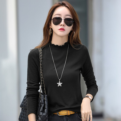 Jauna modeļa sieviešu vienkrāsaina blūze ar garām piedurknēm