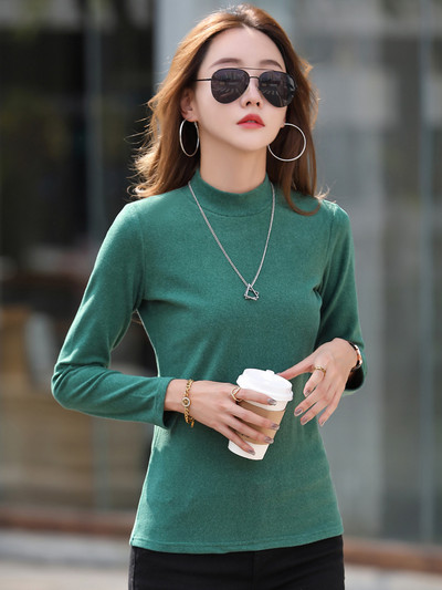 Bluza de dama model nou cu guler polo jos