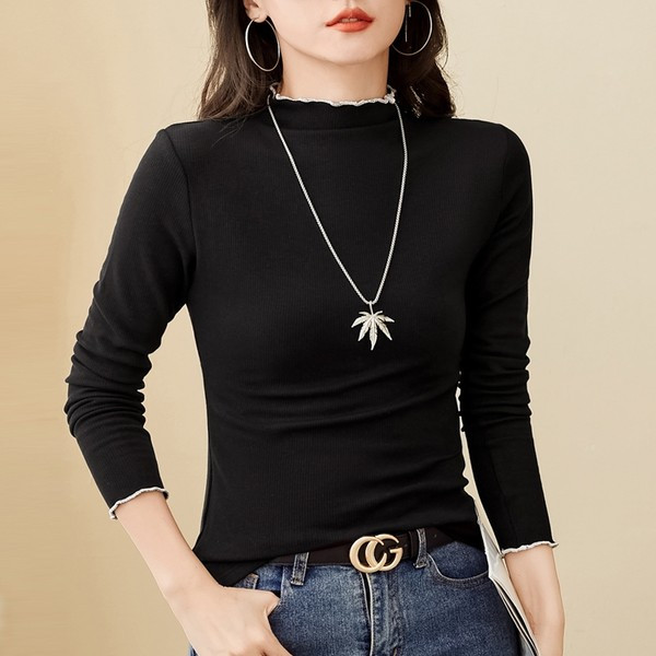 Bluza curata - cu guler inalt