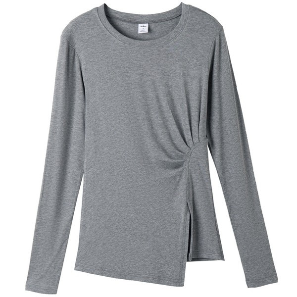 Bluză de damă modernă cu mâneci lungi și cu fantă laterală