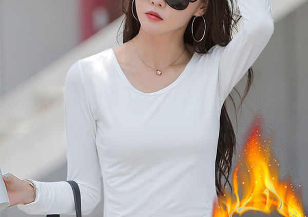 Ümmarguse kaelusega naiste pluus - mitut värvi