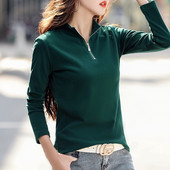 Naiste pikkade varrukate ja lukuga pluus