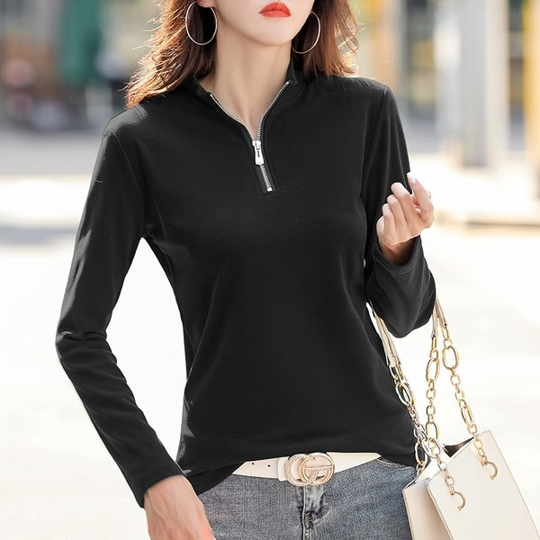 Naiste pikkade varrukate ja lukuga pluus