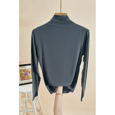 Γυναικεία Κλασικό μοντέλο μπλούζα με ψηλό γιακά πόλο