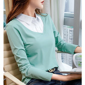 Bluză de damă modernă cu mâneci lungi potrivită pentru viața de zi cu zi