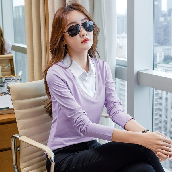 Bluză de damă modernă cu mâneci lungi potrivită pentru viața de zi cu zi